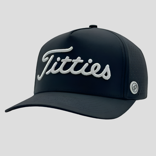 High-performance golf cap featuring titties design for optimal comfort and style on the course.